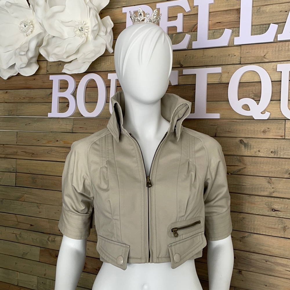 ARMANI EXCHANGE A|X Beige Crop Jacket 🧥 size S